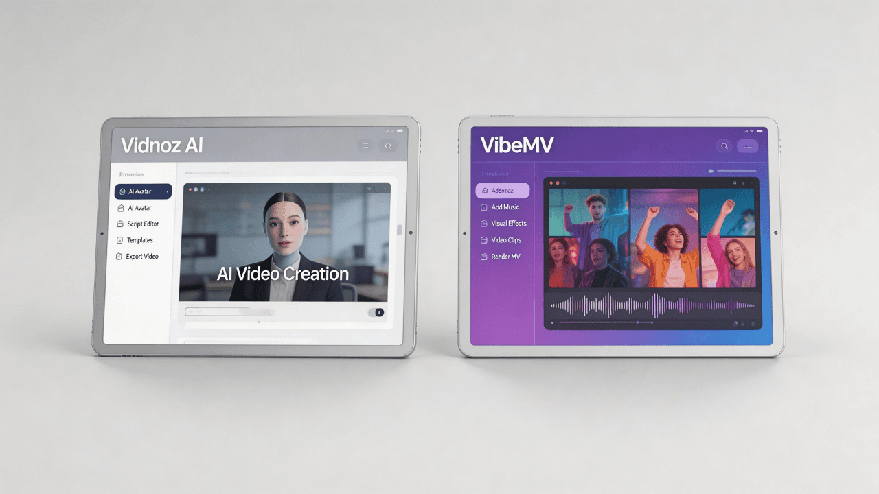 Vidnoz AI Music Video Generator vs VibeMV [2026 Comparison]