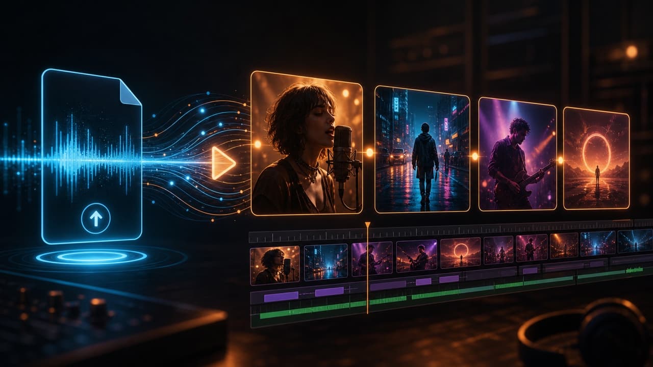 AI Music Video Generator from Audio File: Turn a Song into an Editable MV AI Music Video Generator from Audio File: Turn a Song into an Editable MV
